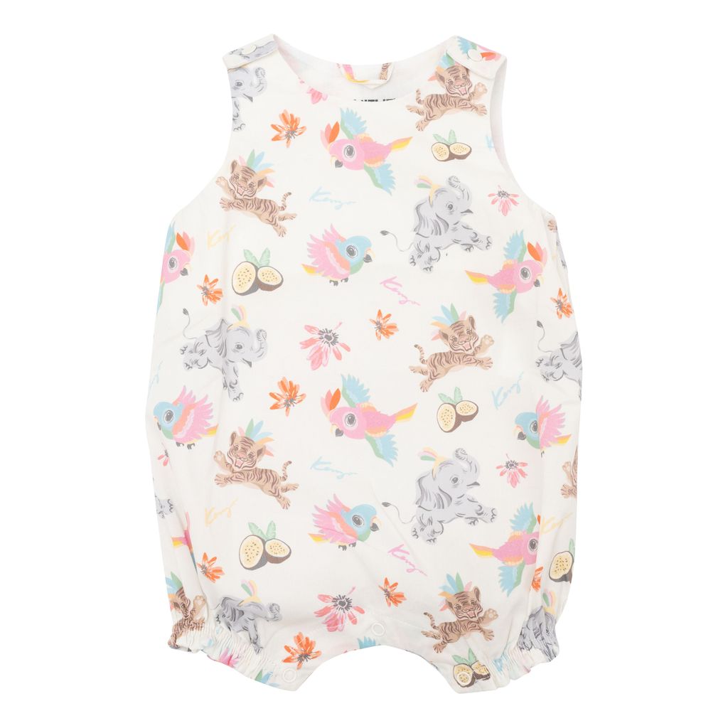 Pink Logo Overalls Outfit kids atelier