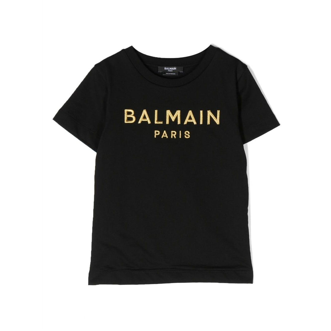 balmain-Black Logo T-Shirt-bs8b31-z0082-930or