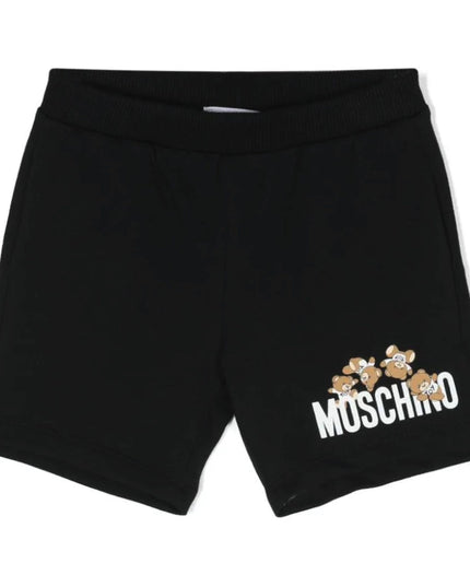 moschino-Black Cotton Teddy Bear Shorts-mnq00n-lca19-60100