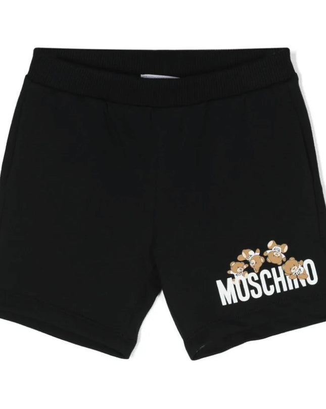 moschino-Black Cotton Teddy Bear Shorts-mnq00n-lca19-60100
