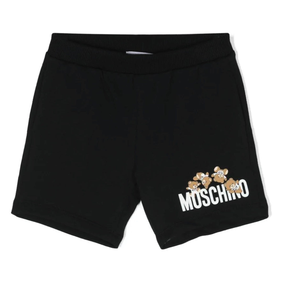 moschino-Black Cotton Teddy Bear Shorts-mnq00n-lca19-60100