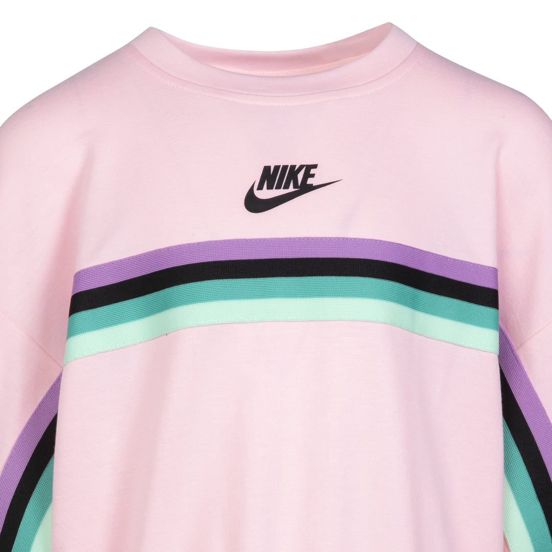 Pink Logo Stripe Kids Sweatshirt