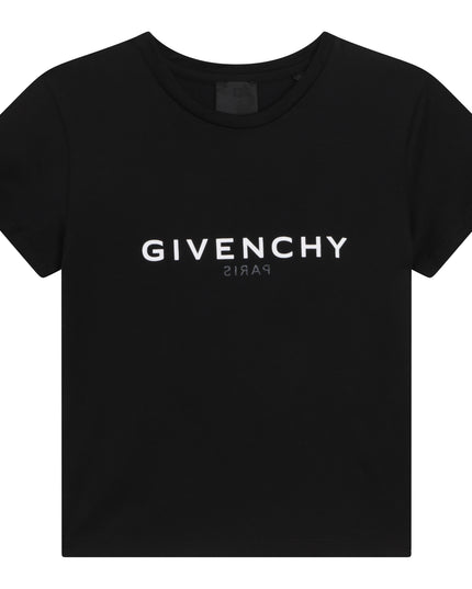 givenchy-h15296-09b-kg-Black Logo T-Shirt