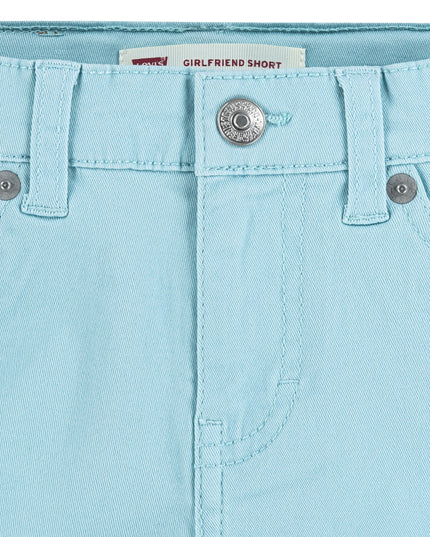 Teal Blue Embroidered Shorts
