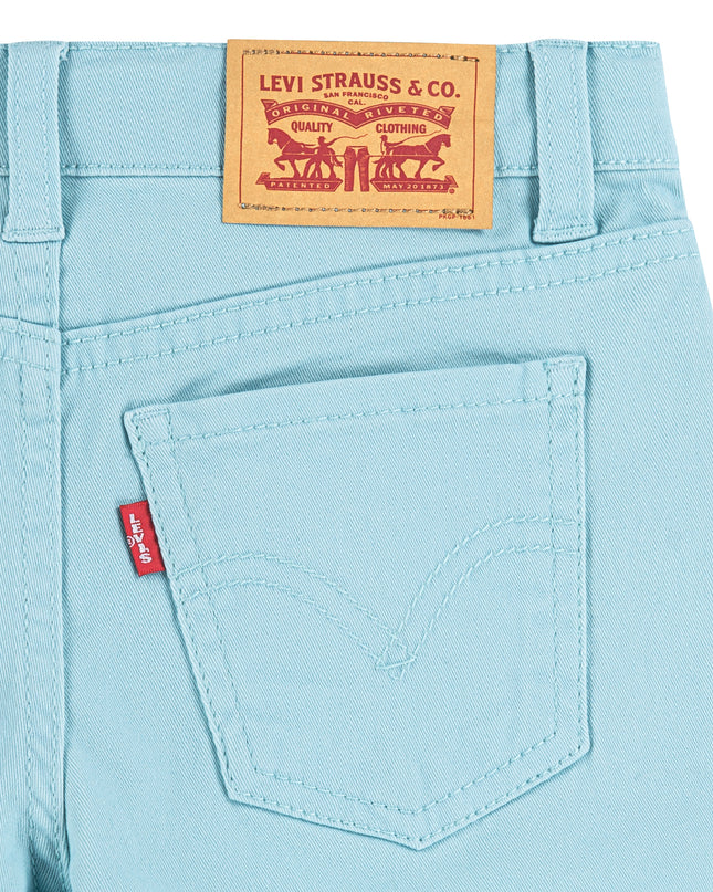 Teal Blue Embroidered Shorts