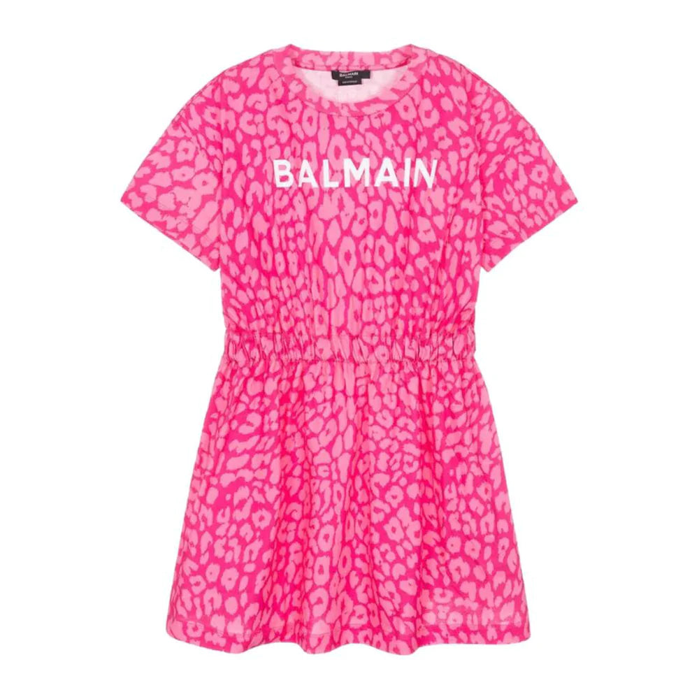 Balmain leopard dress clearance