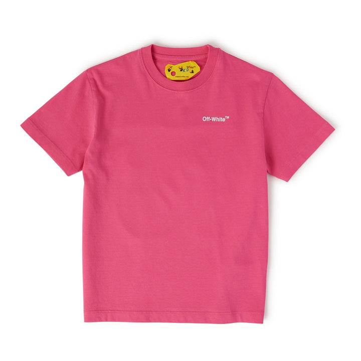 off-white-ogaa001s23jer0013201-Pink Logo T-Shirt