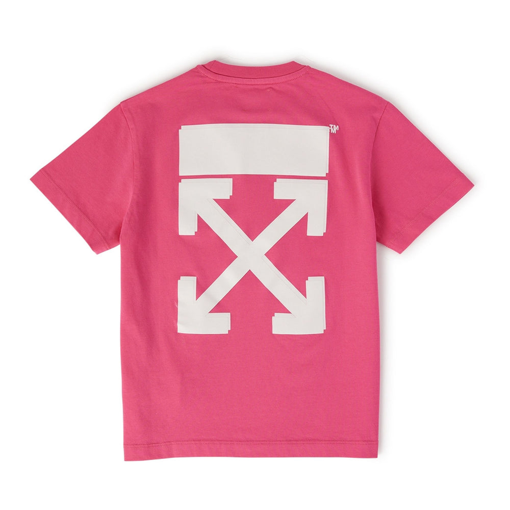 off-white-ogaa001s23jer0013201-Pink Logo T-Shirt