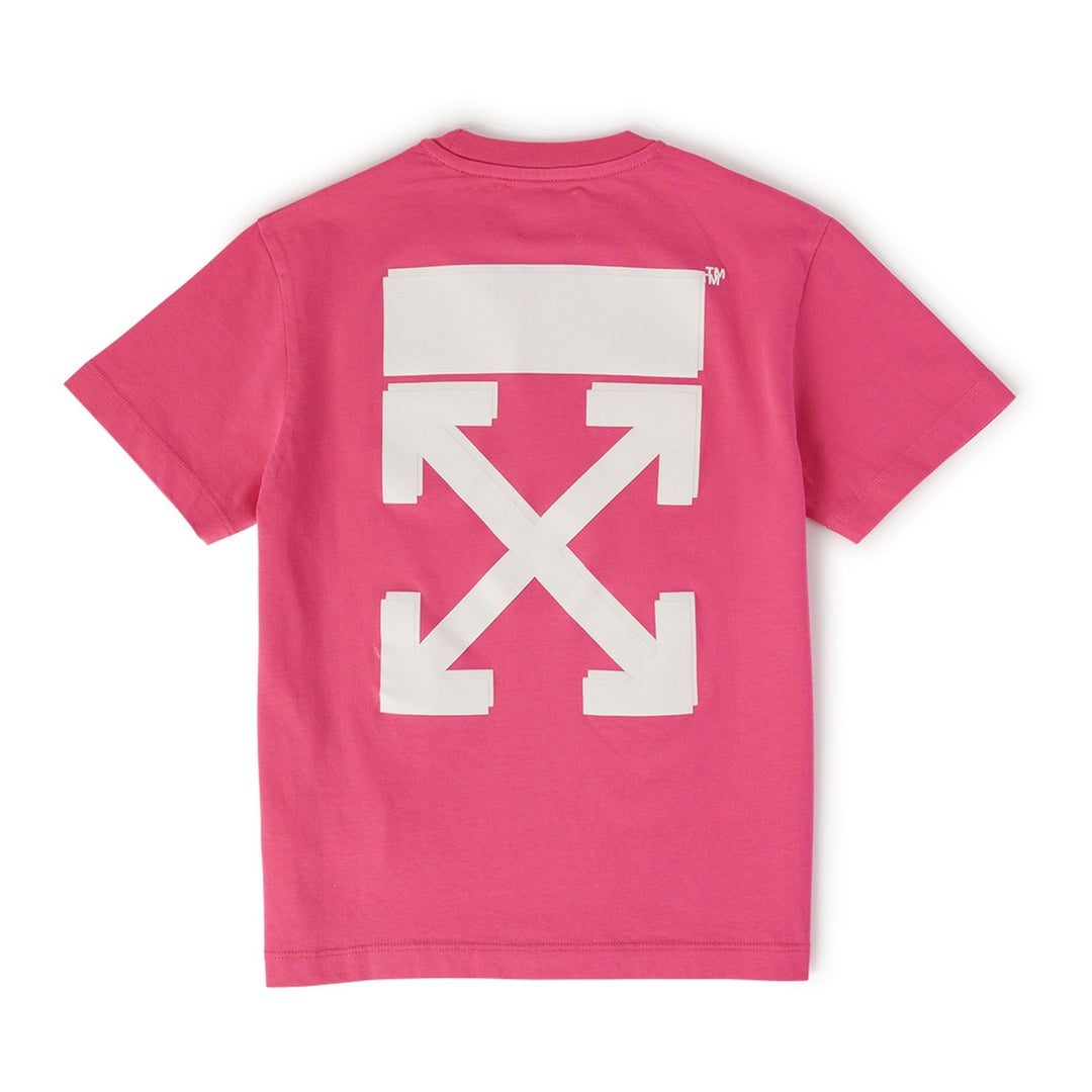 off-white-ogaa001s23jer0013201-Pink Logo T-Shirt