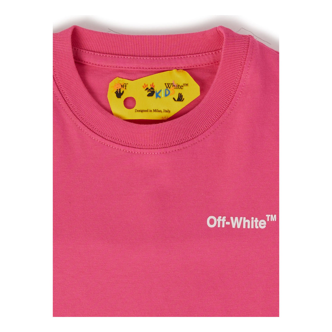 off-white-ogaa001s23jer0013201-Pink Logo T-Shirt