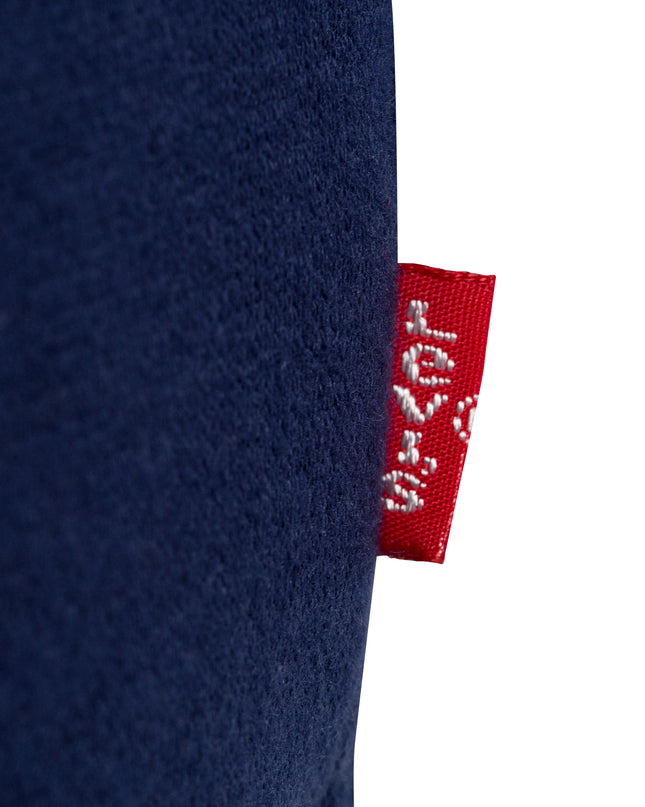 Navy Logo Print Hoodie