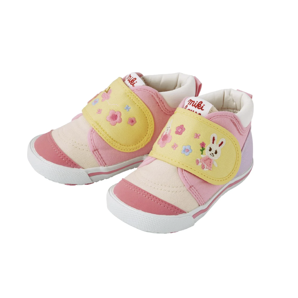 miki-Pink & Yellow Floral Shoes-13-9302-826-87
