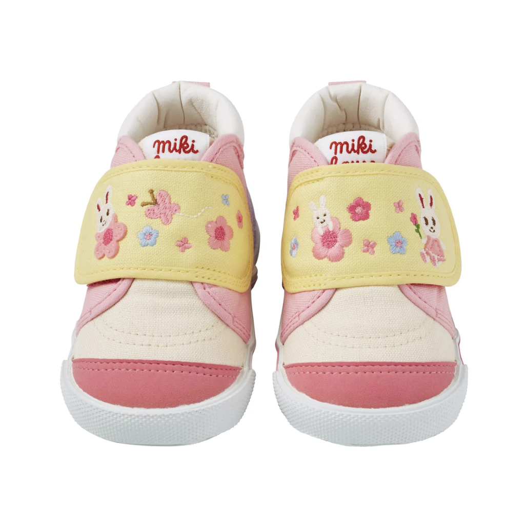 miki-Pink & Yellow Floral Shoes-13-9302-826-87