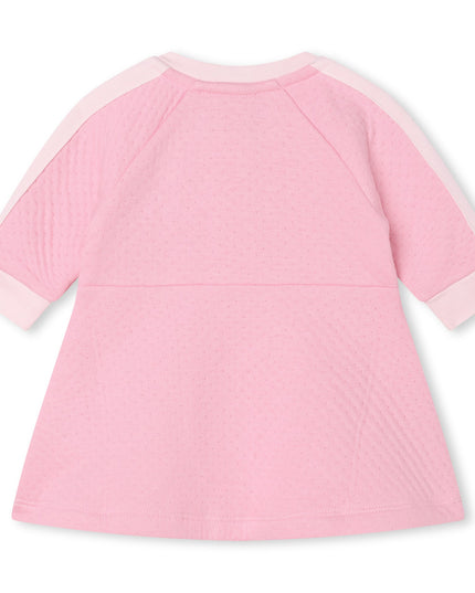 Pink Cotton Logo Dress