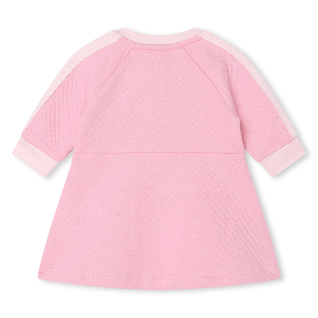 Pink Cotton Logo Dress