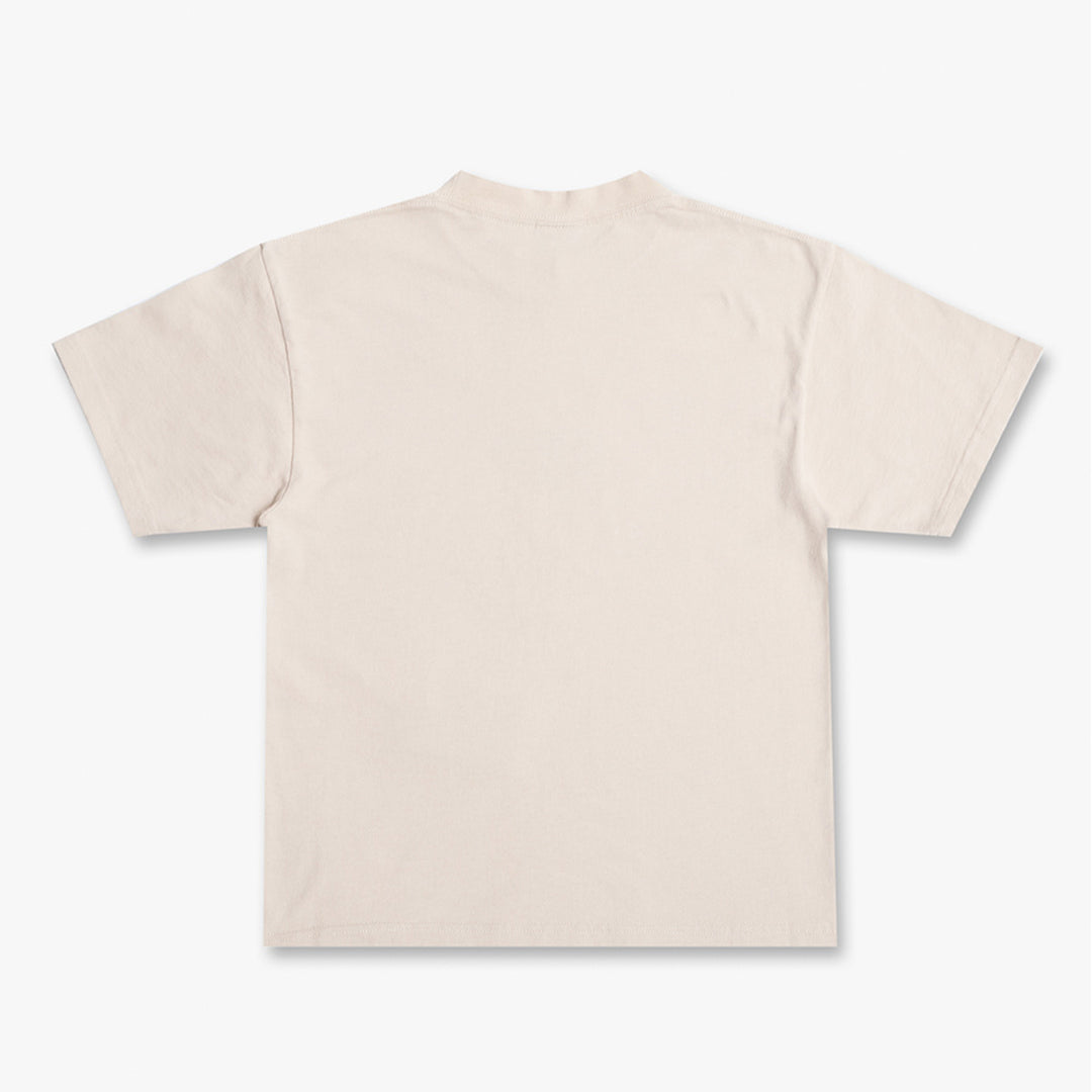 balenciaga-Beige Logo T-Shirt-681864-tmvk9-9364