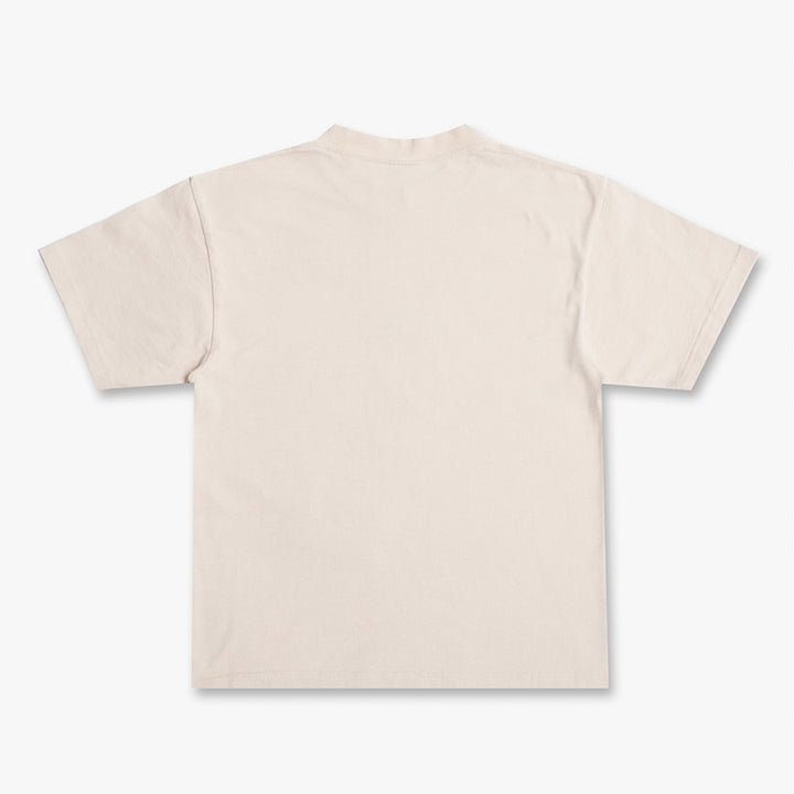 balenciaga-Beige Logo T-Shirt-681864-tmvk9-9364