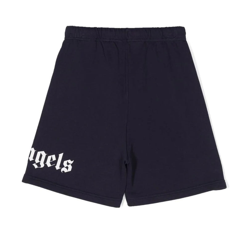 PALM ANGELS-PBCI002C99FLE0014601-CLASSIC OVERLOGO SWEAT SHORT NAVY BLUE W