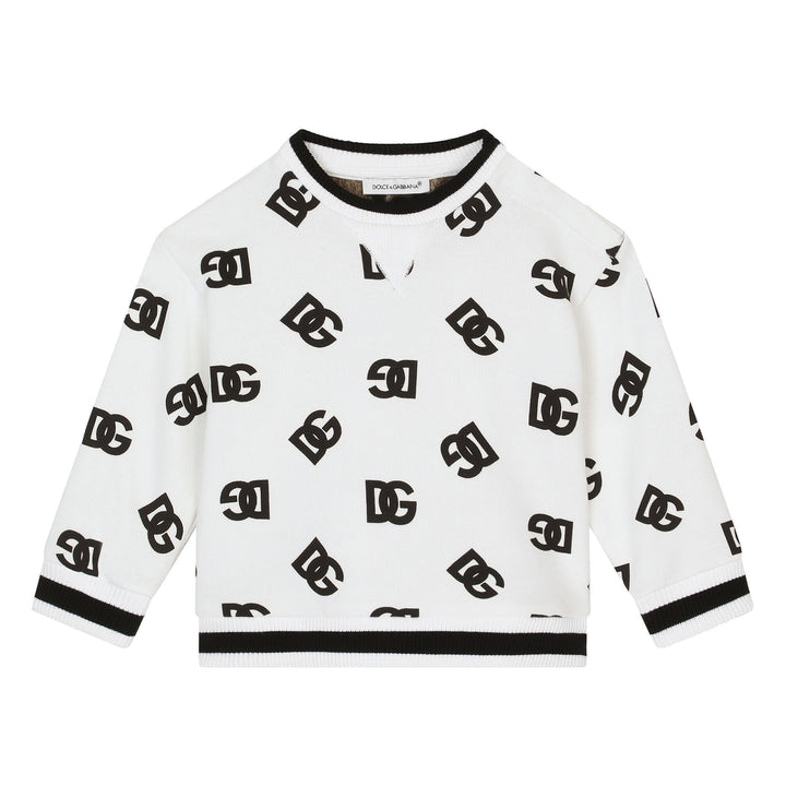 dg-White & Black Cotton Sweatshirt-l2jw7k-hs7ki-havan-natural