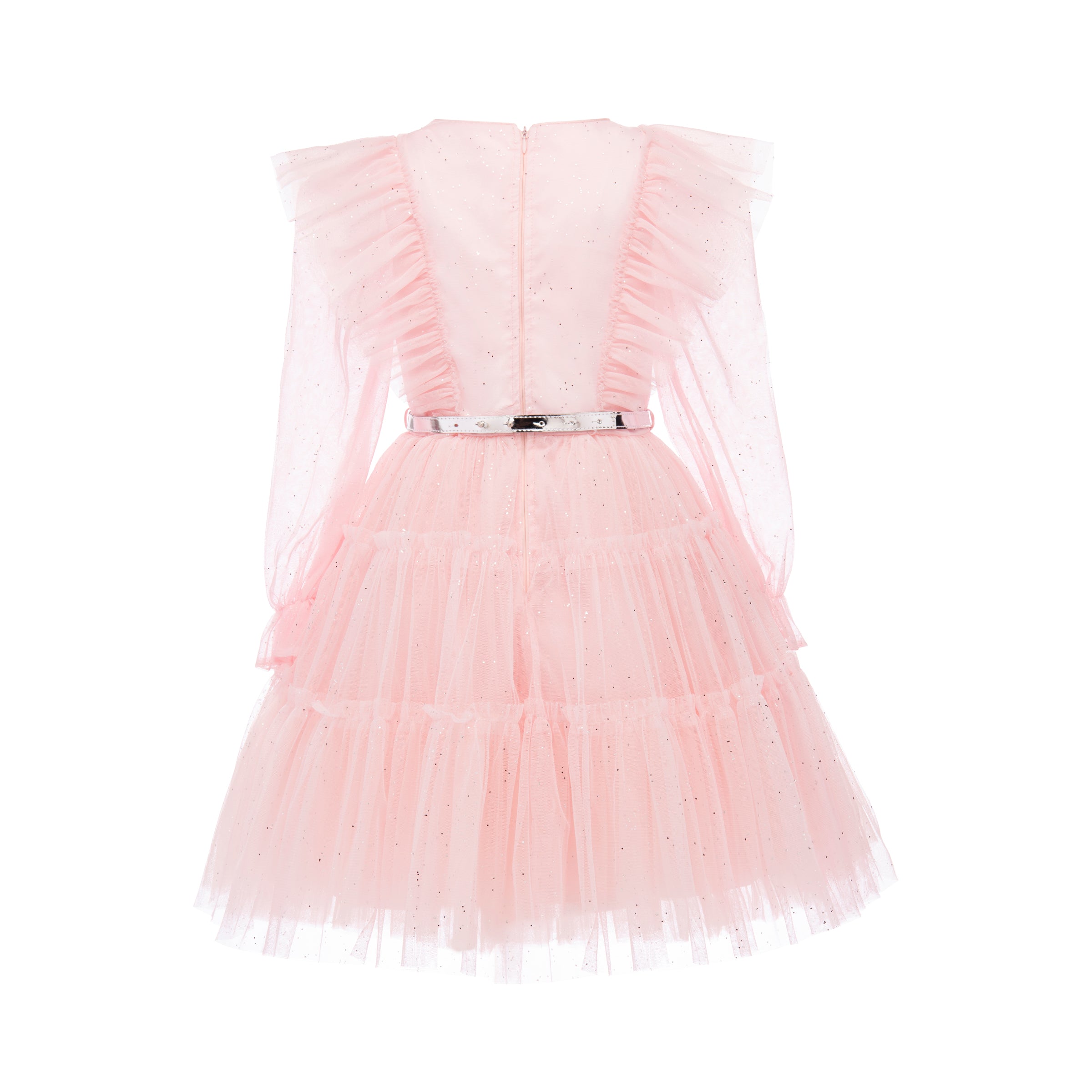 Pink Komina Glitter Tulle Dress kids atelier