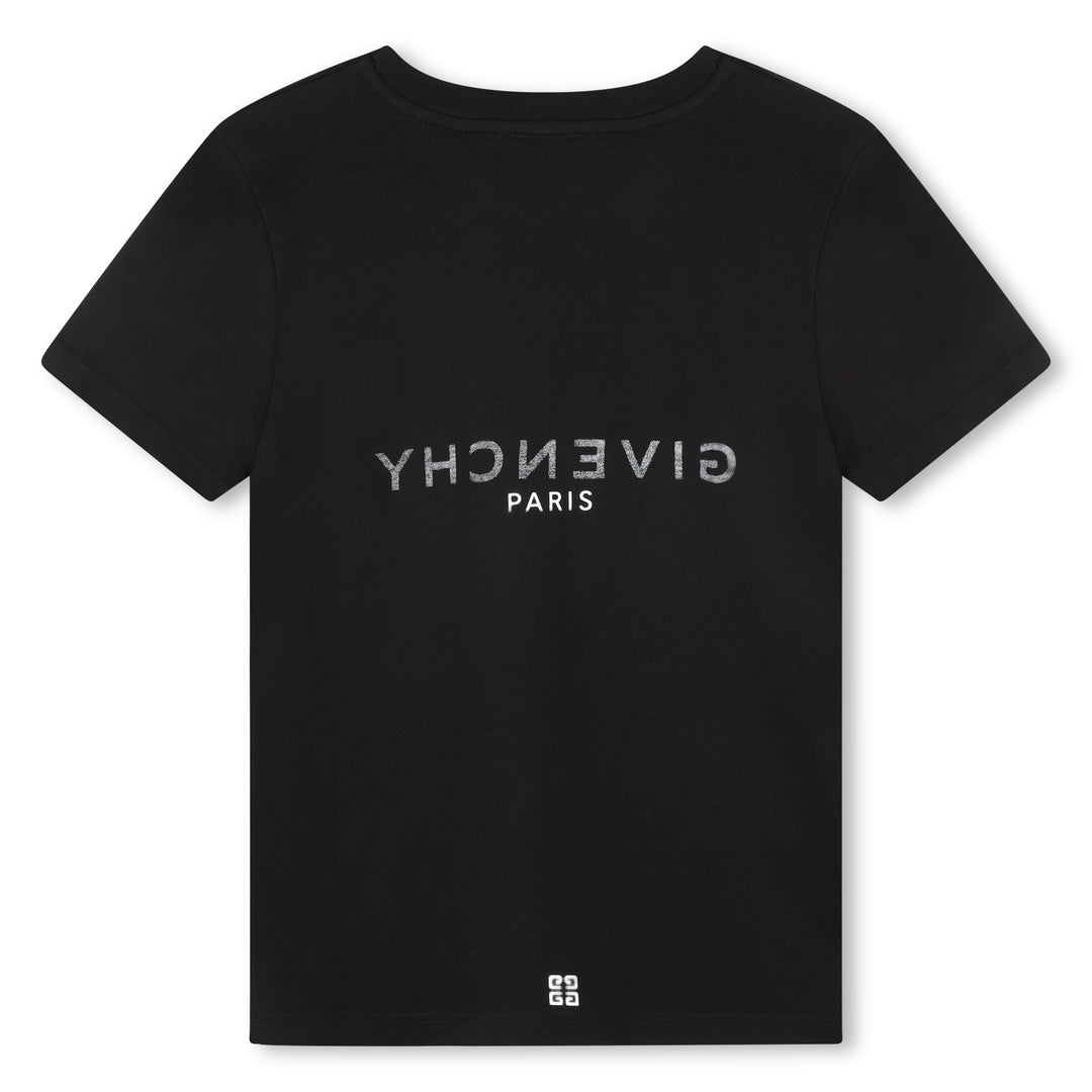 givenchy-h25446-09b-Black Logo T-Shirt