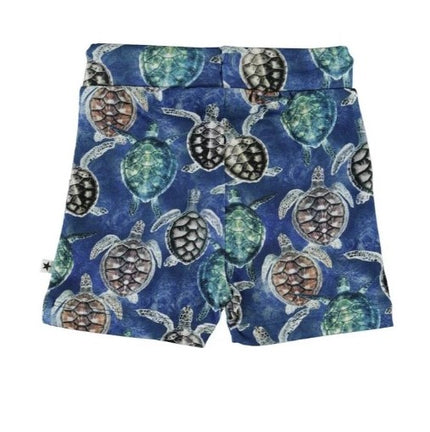 Blue Turtle Print Shorts