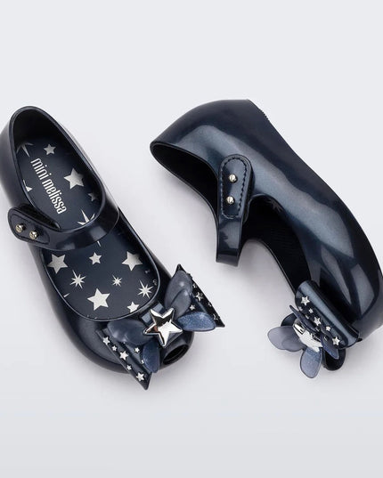 melissa-mini-melissa-ultragirl-star-ii-35725-as255-Metallic Blue Ballet Flat