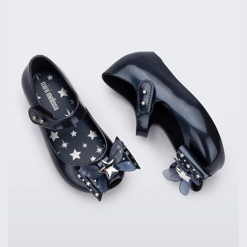melissa-mini-melissa-ultragirl-star-ii-35725-as255-Metallic Blue Ballet Flat