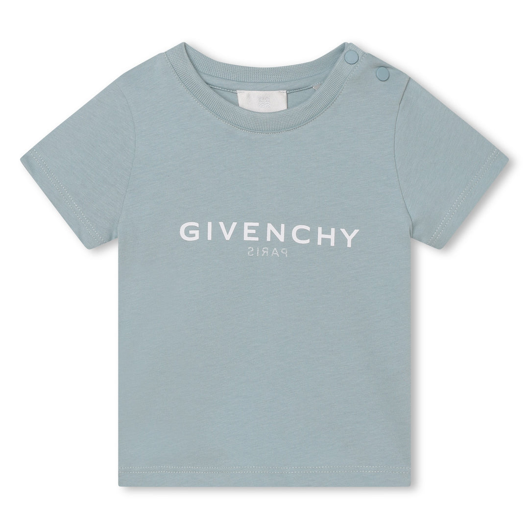 givenchy-h05268-773-Pale Blue Logo T-Shirt