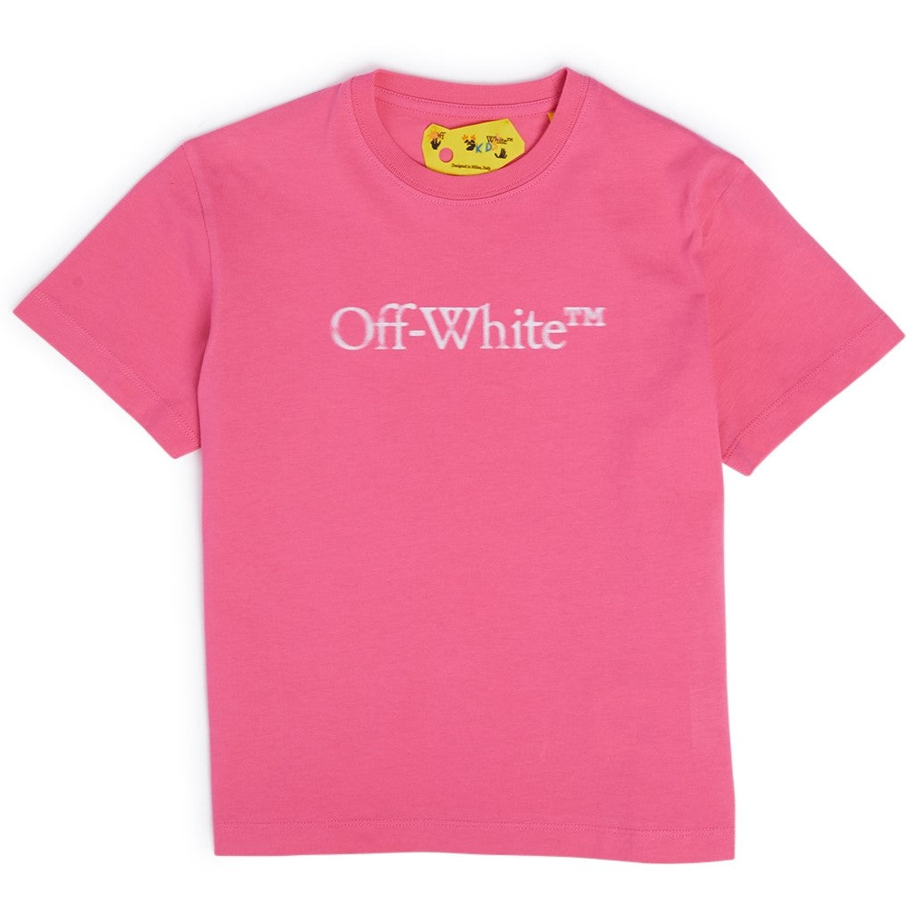 off-white-ogaa001f23jer0033201-Pink Logo T-Shirt