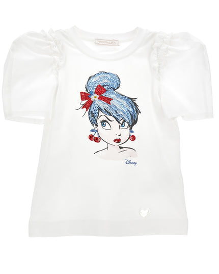 monnalisa-White Tinker Bell T-Shirt-19a607-1012-0099