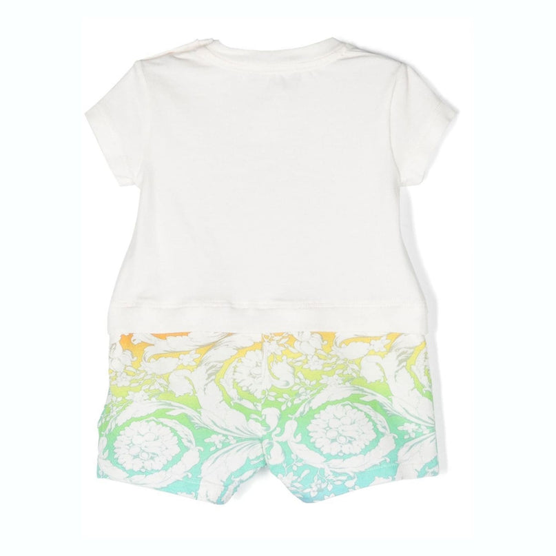 versace-1002648-1a06262-6w000-White Medusa Print Romper