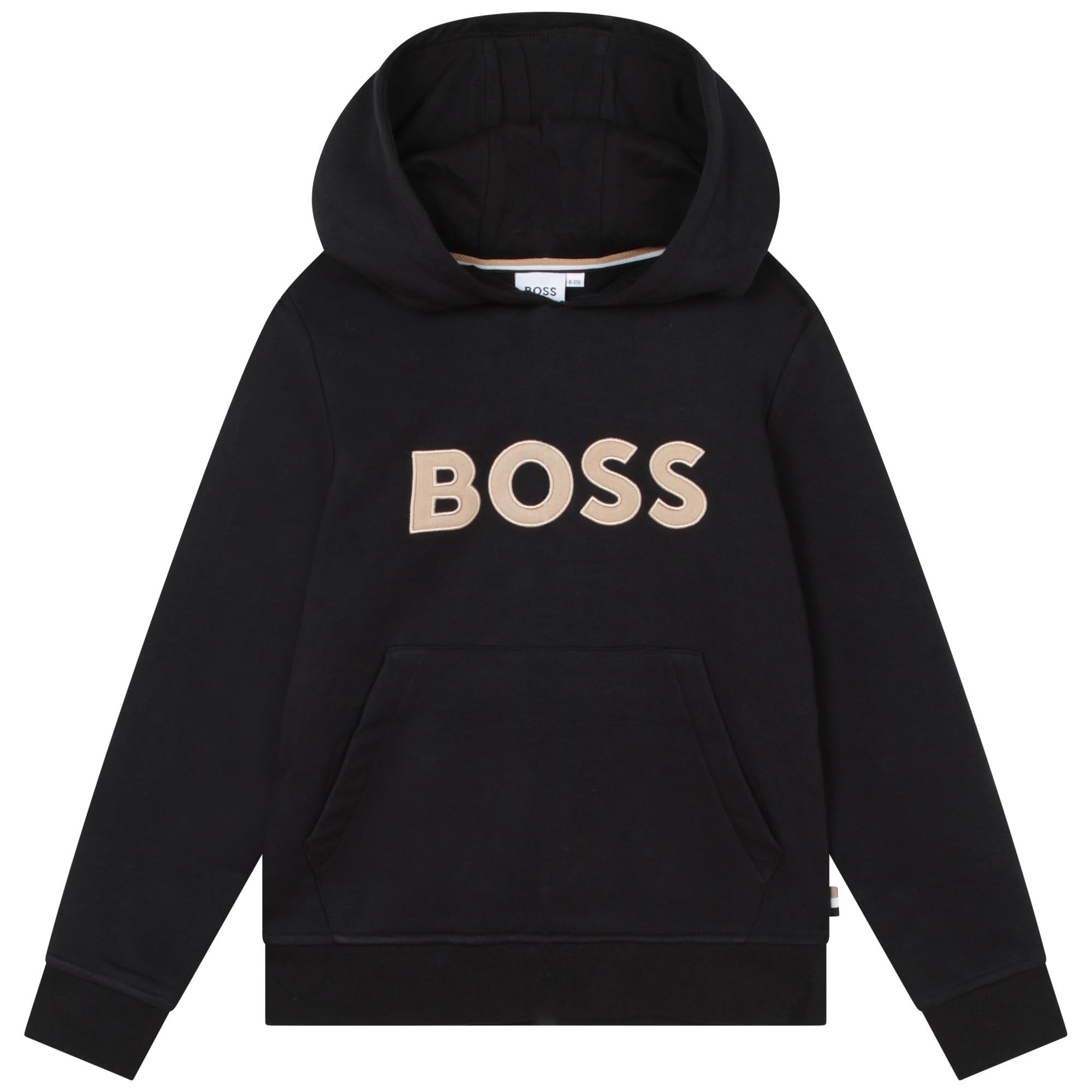 Black Cotton Logo Hoodie kids atelier