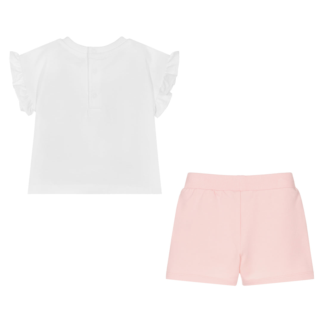 moschino-Pink Teddy Cotton Shorts Set-mdg00p-lba08-85010-wht