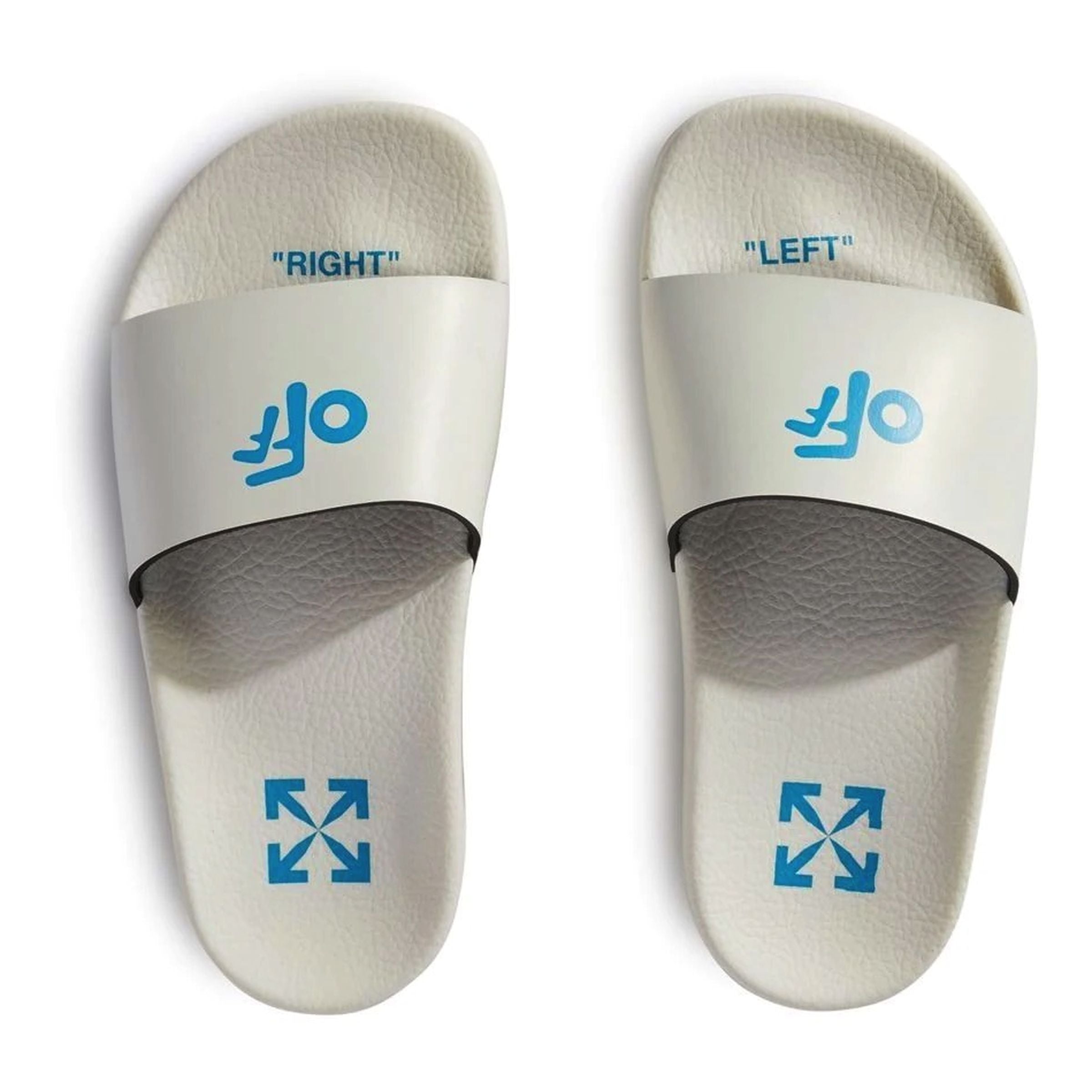 Off White Obic001S23Pla0016140 Pool Slider Off Beige Light Blue 31 in 742 757 Shop Bazaar