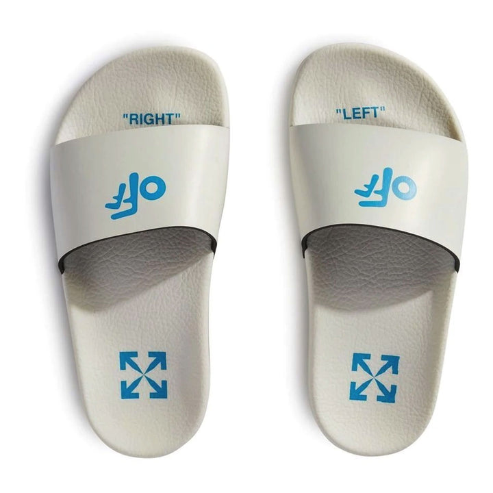 off-white-obic001s23pla0016140-Beige & Blue Logo Pool Slides