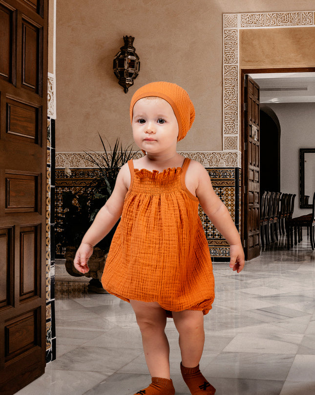 Mustard Bodysuit & Cap Set