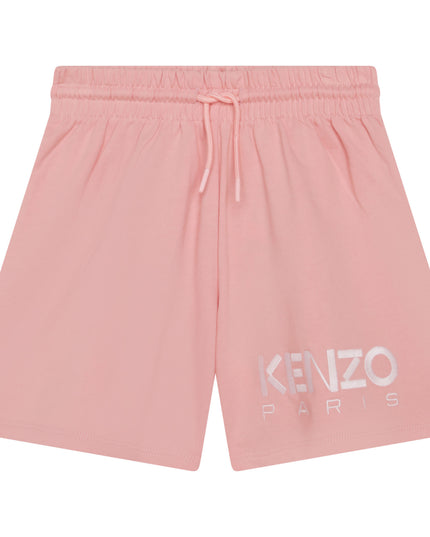 kenzo-k14253-46g-Pink Logo Shorts
