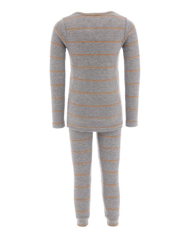 banblu-Gray-kid-baby-girl-boy-Striped Modal Outfit-51075