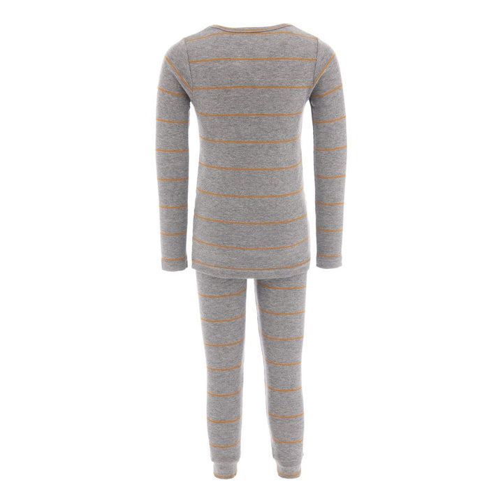 banblu-Gray Striped Modal Outfit-51075