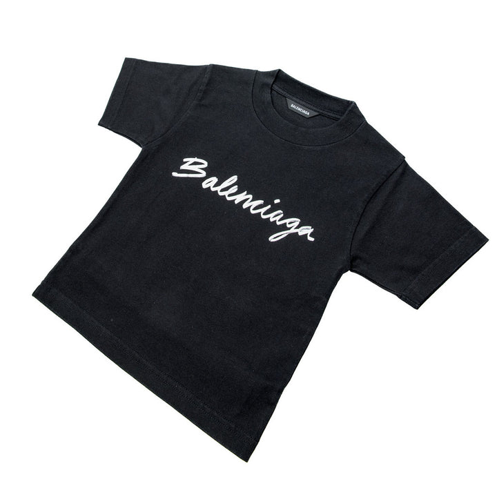 balenciaga-Black Logo T-Shirt-681864tmvf31070