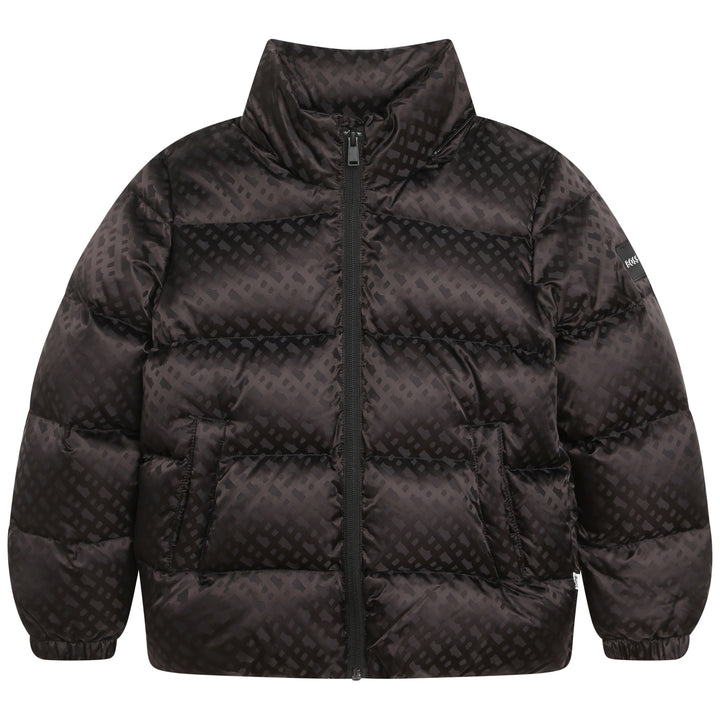 boss-j26519-09b-Black Hooded Puffer Jacket