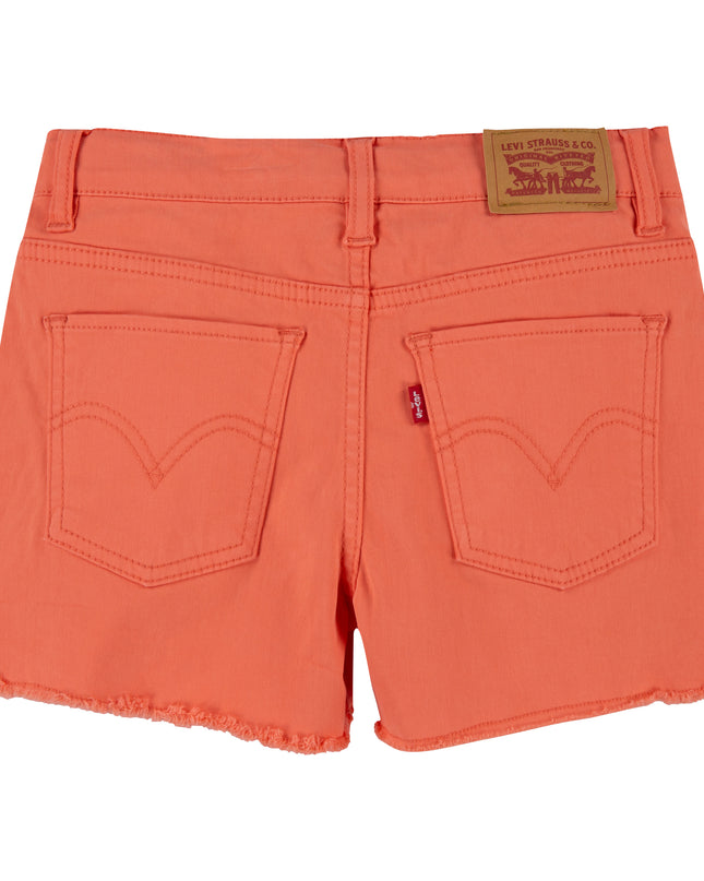 Coral Orange Embroidered Shorts