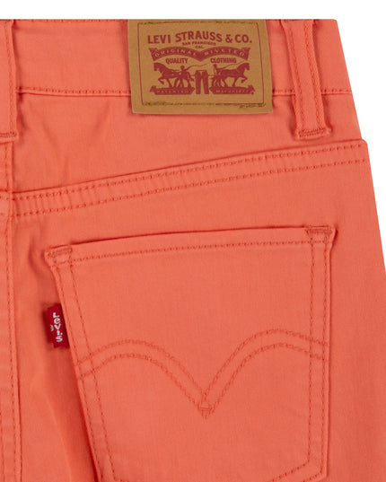 Coral Orange Embroidered Shorts