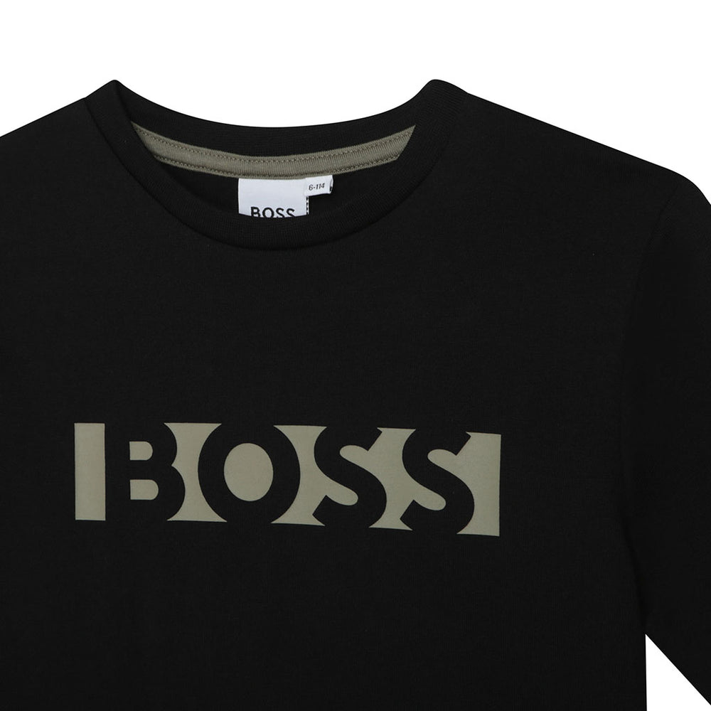 boss-Black Logo T-Shirt-j25n32-09b