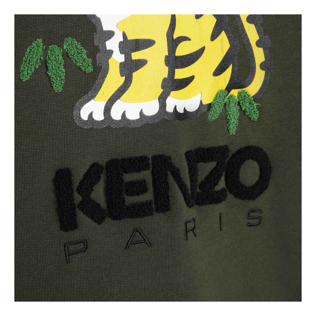 kenzo-Olive Green Sweatshirt-k25741-621