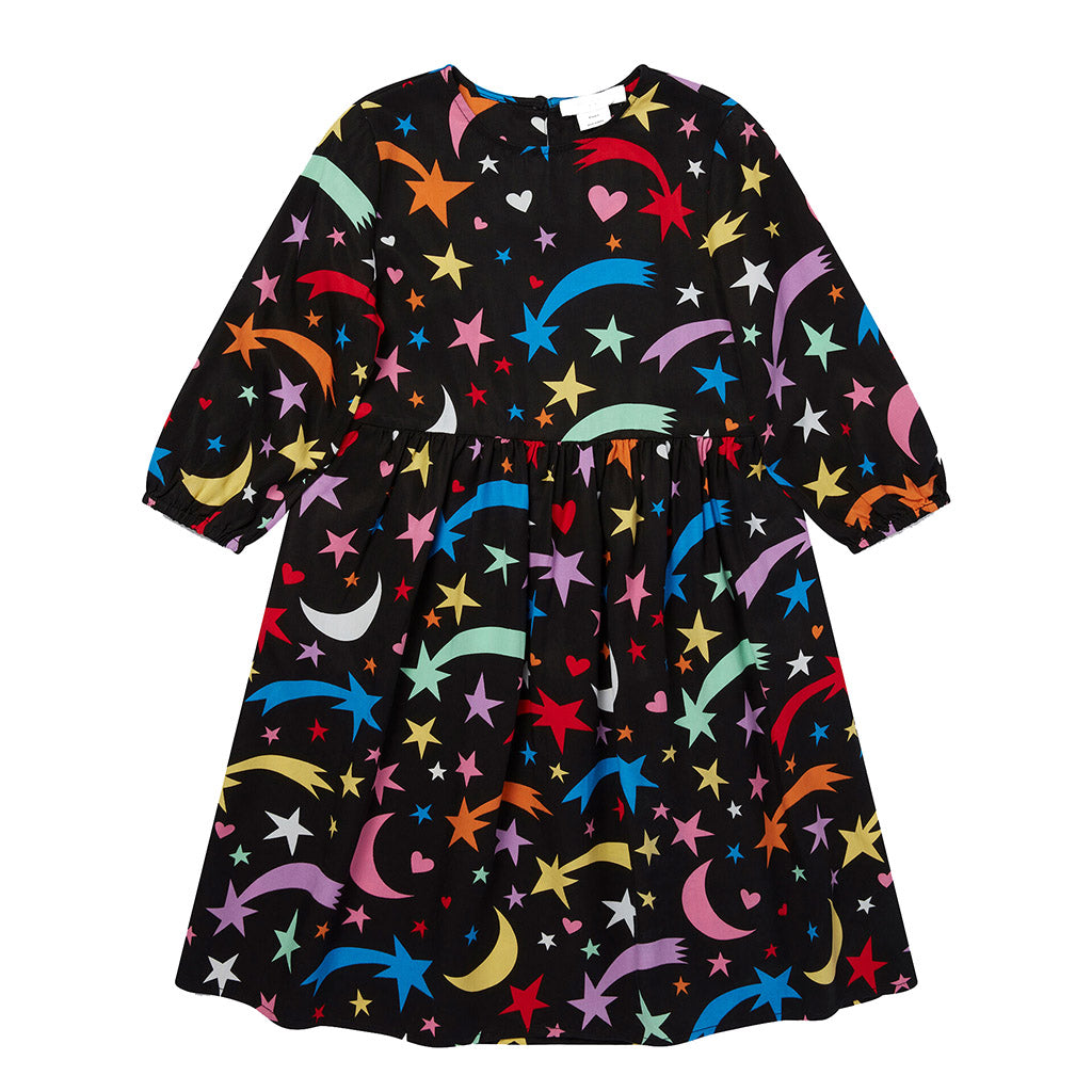 Black Shooting Star Tencel Dress