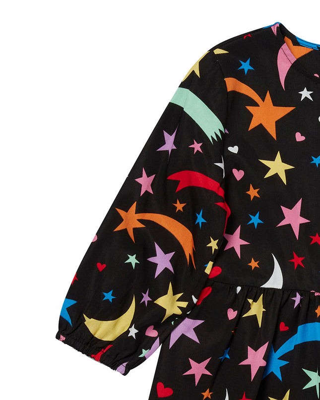 Black Shooting Star Tencel Dress