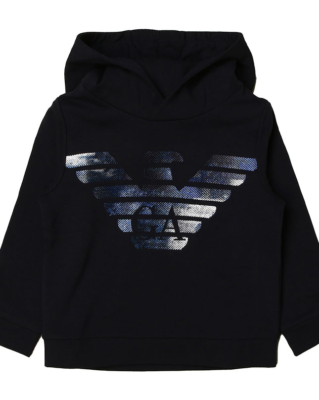 armani-Blue Logo Hoodie-6hhma9-4jcnz-0922
