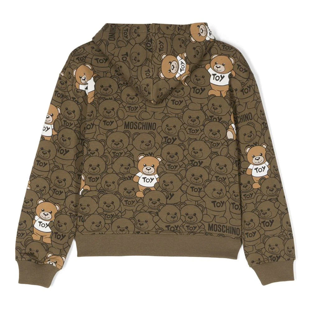 Moschino Kids toy-bear Print Hooded Jacket - Blue